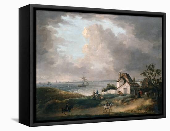 Weymouth Bay with a Distant View of the Harbour and Portland Bill, 1788-George Morland-Framed Premier Image Canvas