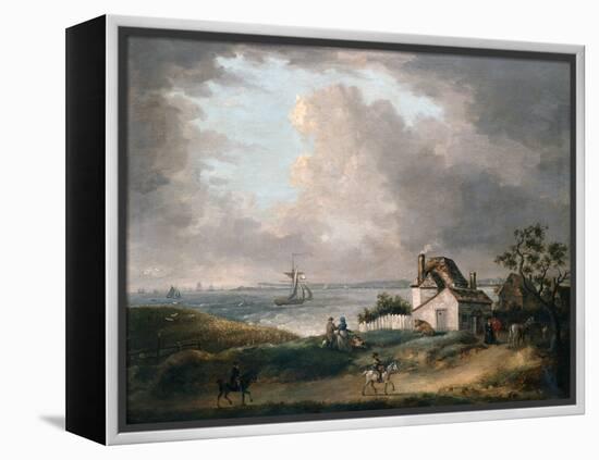 Weymouth Bay with a Distant View of the Harbour and Portland Bill, 1788-George Morland-Framed Premier Image Canvas