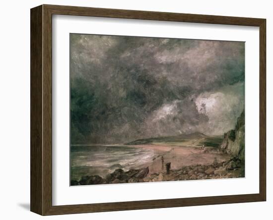 Weymouth Bay with Approaching Storm-John Constable-Framed Giclee Print