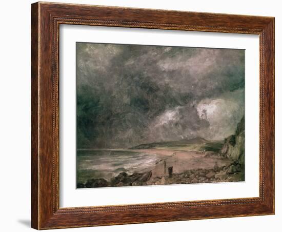 Weymouth Bay with Approaching Storm-John Constable-Framed Giclee Print