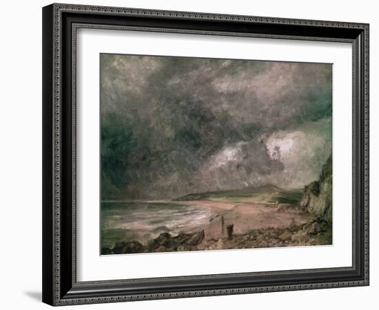 Weymouth Bay with Approaching Storm-John Constable-Framed Giclee Print