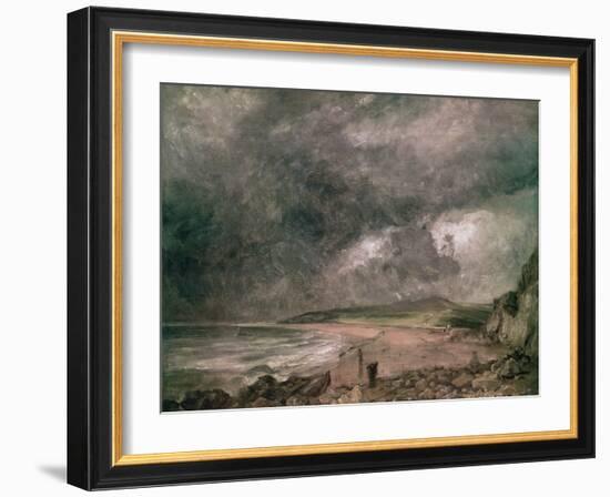 Weymouth Bay with Approaching Storm-John Constable-Framed Giclee Print