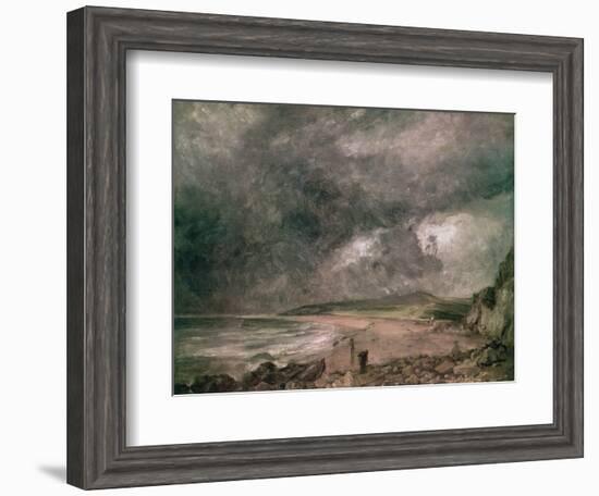 Weymouth Bay with Approaching Storm-John Constable-Framed Giclee Print