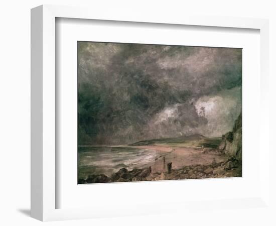 Weymouth Bay with Approaching Storm-John Constable-Framed Giclee Print