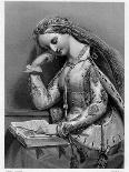 Philippa of Hainault Queen of Edward III of England-W.h. Egleton-Framed Stretched Canvas