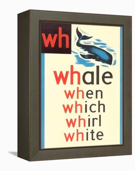 WH for Whale-null-Framed Stretched Canvas