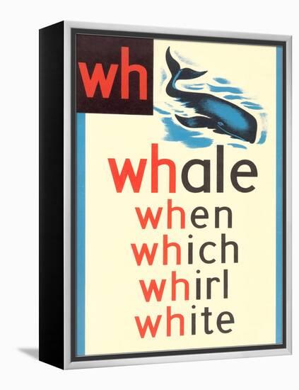 WH for Whale-null-Framed Stretched Canvas