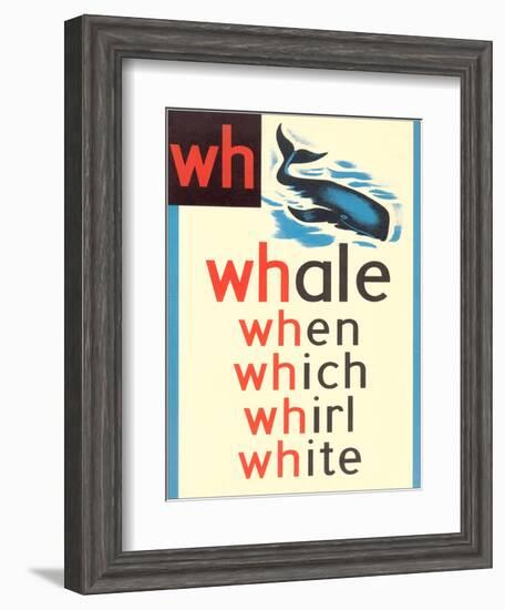 WH for Whale-null-Framed Art Print