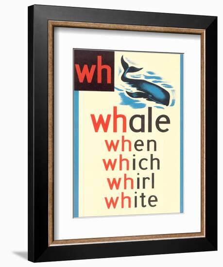 WH for Whale-null-Framed Art Print