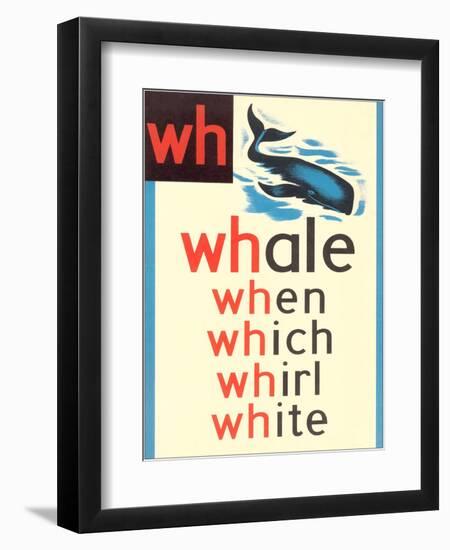 WH for Whale-null-Framed Art Print