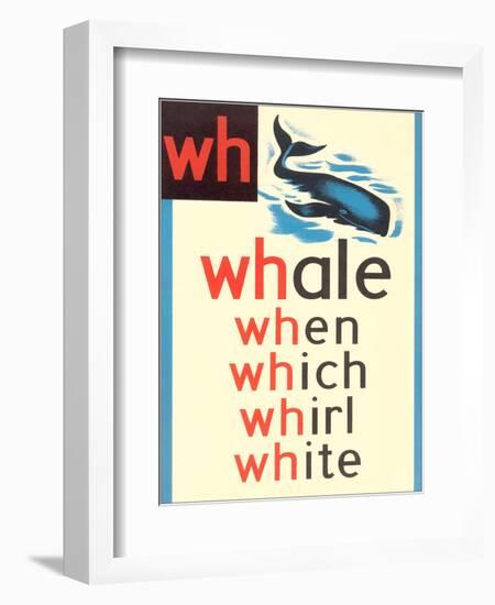 WH for Whale-null-Framed Art Print