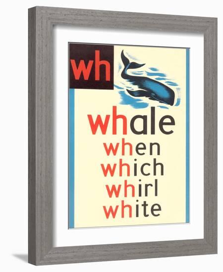 WH for Whale-null-Framed Art Print