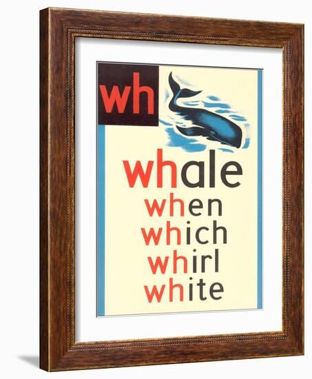 WH for Whale-null-Framed Art Print