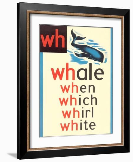 WH for Whale-null-Framed Art Print