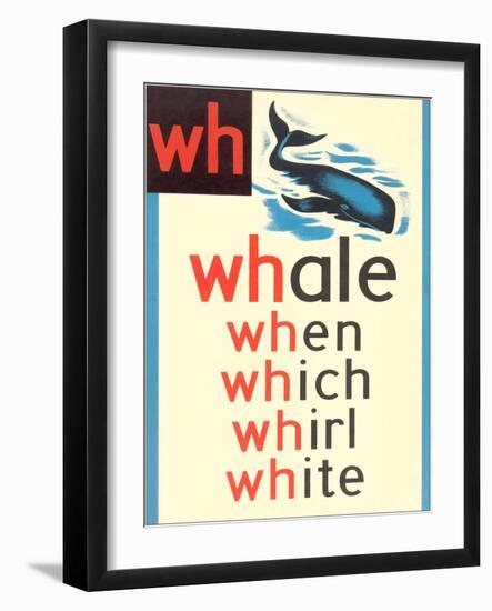 WH for Whale--Framed Art Print