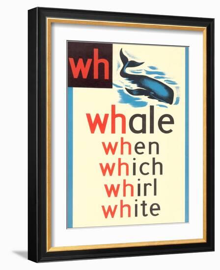 WH for Whale-null-Framed Art Print