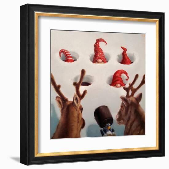 Whack-An-Elf-Lucia Heffernan-Framed Art Print