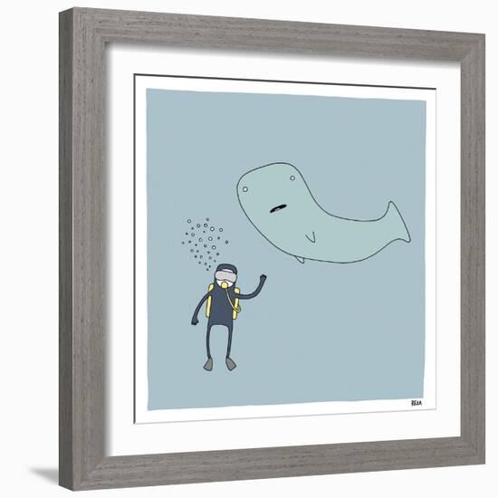 Whale Dive-Reza Farazmand-Framed Art Print