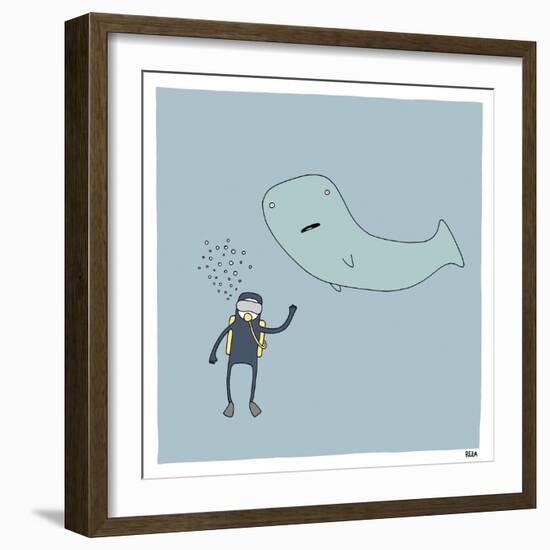 Whale Dive-Reza Farazmand-Framed Premium Giclee Print