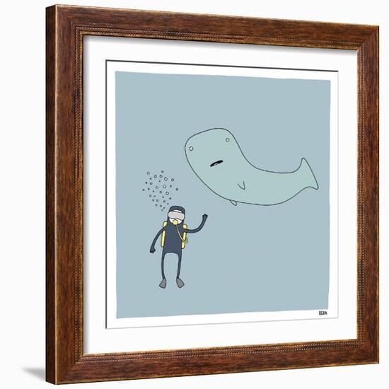 Whale Dive-Reza Farazmand-Framed Premium Giclee Print