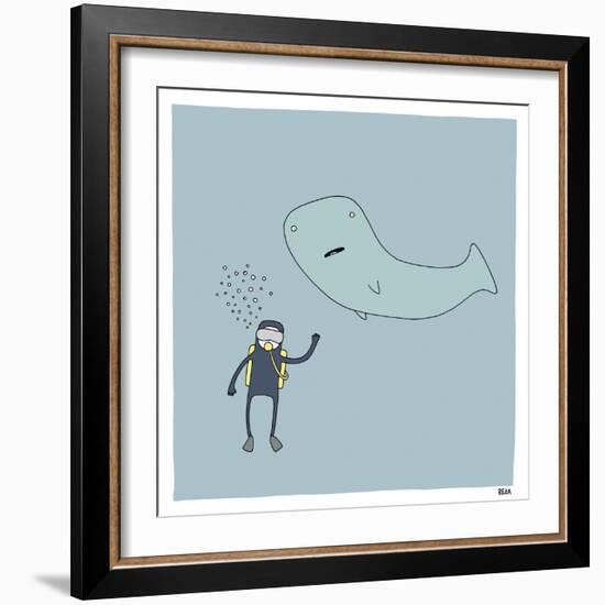 Whale Dive-Reza Farazmand-Framed Premium Giclee Print