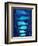 Whale Family Blue on Blue-Fab Funky-Framed Premium Giclee Print