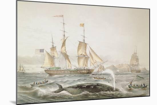 Whale Fishing, Published by E. Gambert and Co., 1853-Louis Lebreton-Mounted Giclee Print