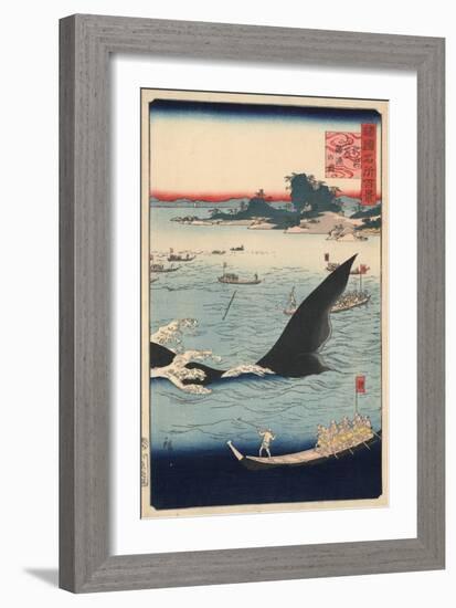 Whale Hunting at the Island of Goto in Hizen-null-Framed Giclee Print