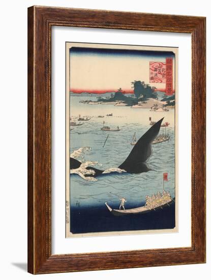 Whale Hunting at the Island of Goto in Hizen-null-Framed Giclee Print