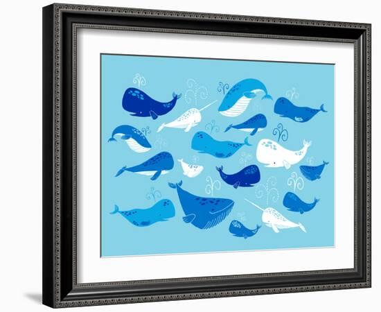 Whale of a Tale Horizontal-Heather Rosas-Framed Art Print