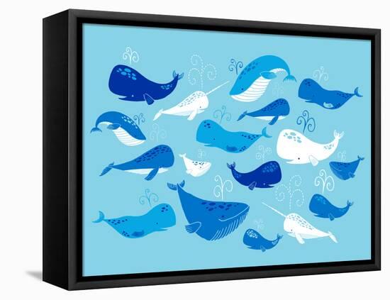 Whale of a Tale Horizontal-Heather Rosas-Framed Stretched Canvas