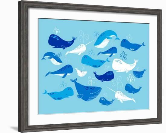 Whale of a Tale Horizontal-Heather Rosas-Framed Art Print