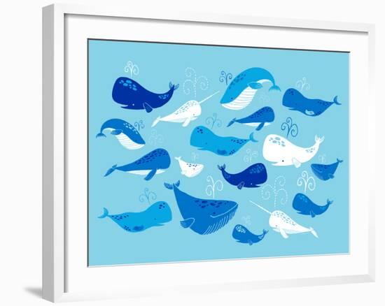 Whale of a Tale Horizontal-Heather Rosas-Framed Art Print