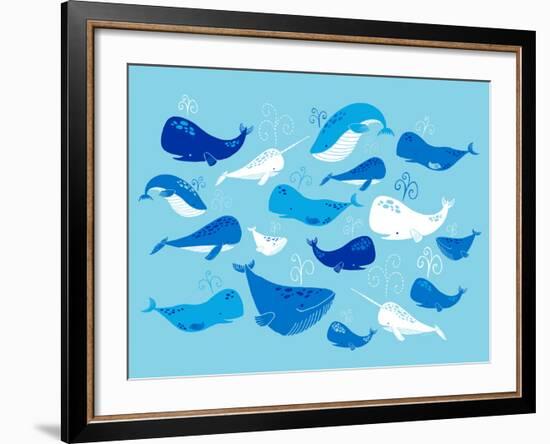 Whale of a Tale Horizontal-Heather Rosas-Framed Art Print