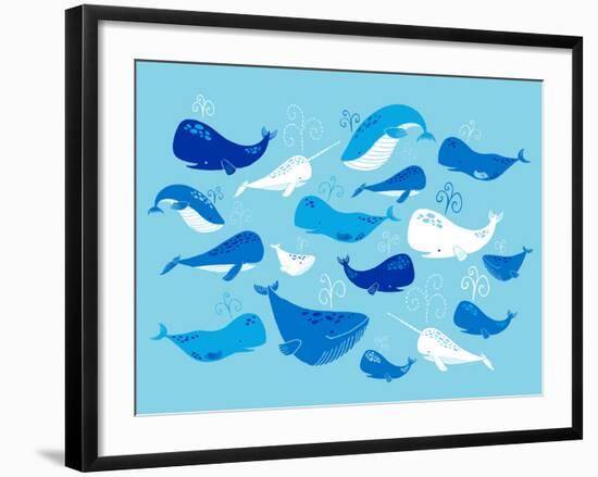 Whale of a Tale Horizontal-Heather Rosas-Framed Art Print