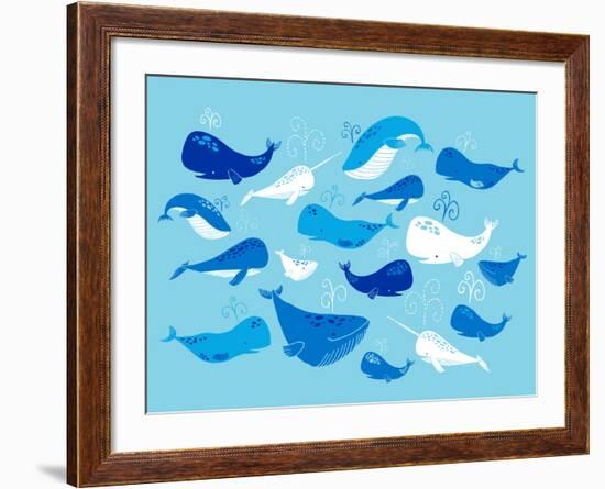 Whale of a Tale Horizontal-Heather Rosas-Framed Art Print