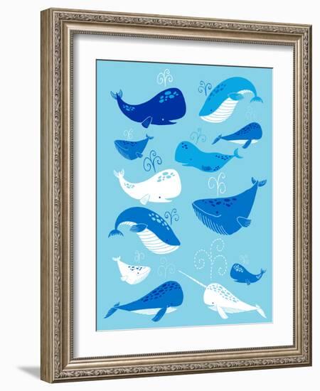 Whale of a Tale Vertical-Heather Rosas-Framed Art Print