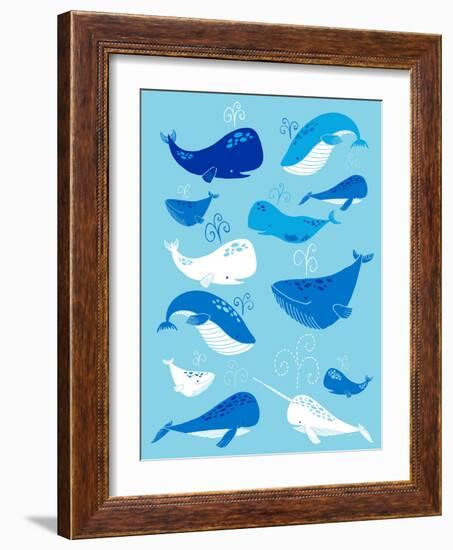 Whale of a Tale Vertical-Heather Rosas-Framed Art Print