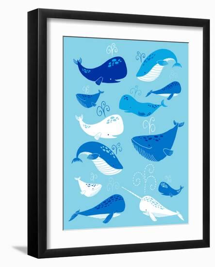 Whale of a Tale Vertical-Heather Rosas-Framed Art Print