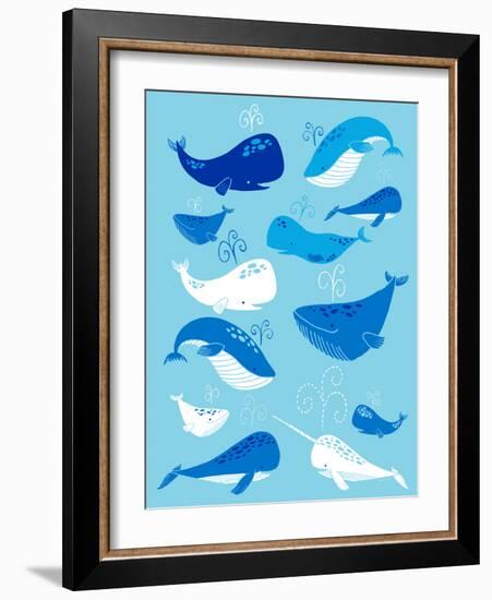 Whale of a Tale Vertical-Heather Rosas-Framed Art Print