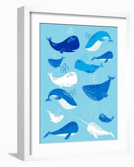 Whale of a Tale Vertical-Heather Rosas-Framed Art Print