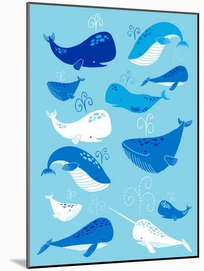 Whale of a Tale Vertical-Heather Rosas-Mounted Art Print