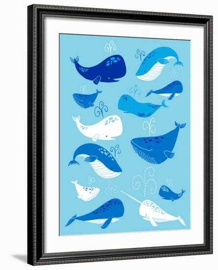 Whale of a Tale Vertical-Heather Rosas-Framed Art Print