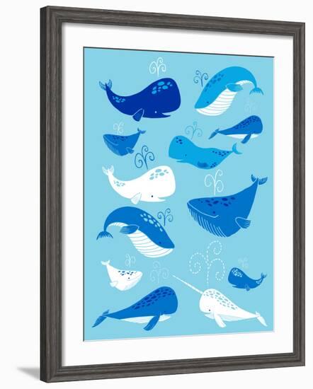 Whale of a Tale Vertical-Heather Rosas-Framed Art Print