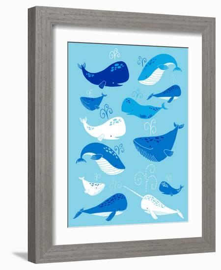 Whale of a Tale Vertical-Heather Rosas-Framed Premium Giclee Print