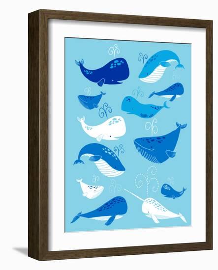 Whale of a Tale Vertical-Heather Rosas-Framed Premium Giclee Print