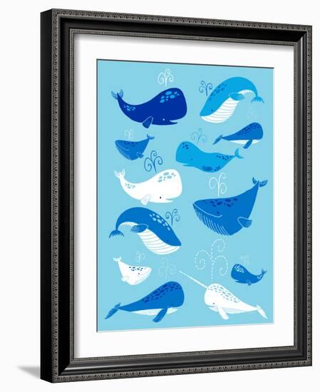 Whale of a Tale Vertical-Heather Rosas-Framed Premium Giclee Print