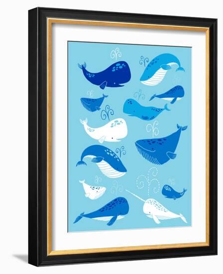 Whale of a Tale Vertical-Heather Rosas-Framed Premium Giclee Print