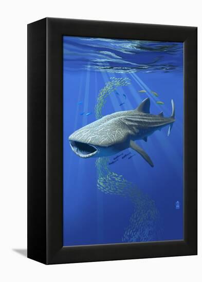 Whale Shark-Lantern Press-Framed Stretched Canvas