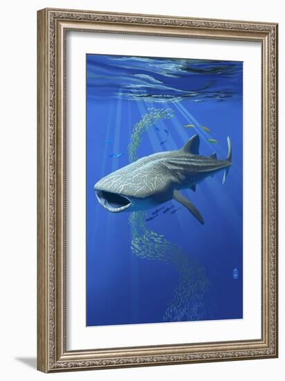 Whale Shark-Lantern Press-Framed Art Print